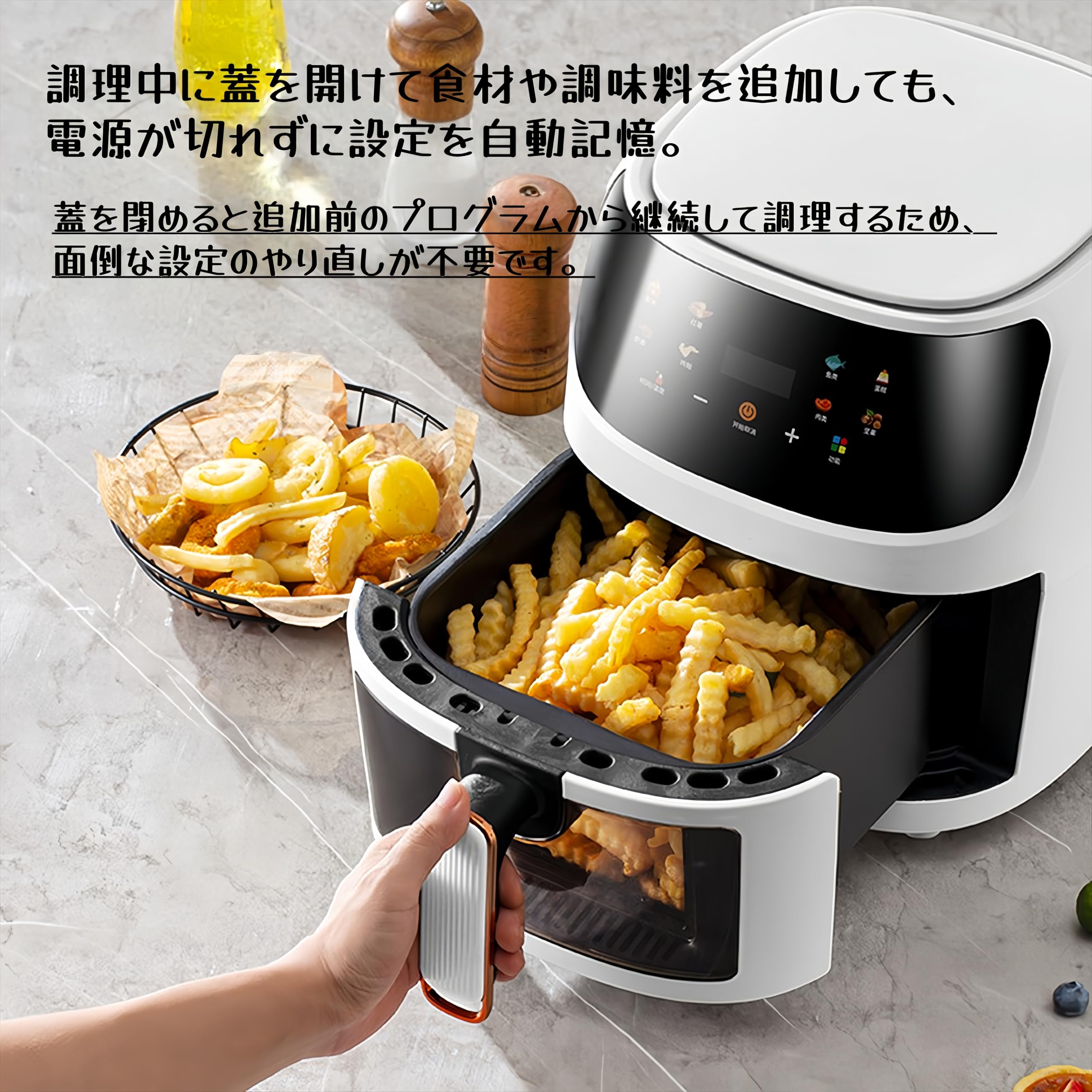 Amazon.co.jp: エアフライヤー 8L 可視窓 大容量 ノンフライヤー 油